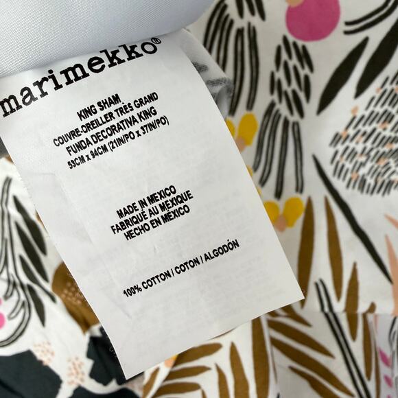 Marimekko Pieni Letto King Pillow Shams Pillow Cases Cotton Percale Floral Boho - Picture 9 of 10
